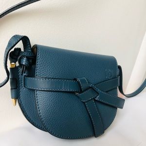 Price ⤵️Loewe mini gate leather crossbody in blue